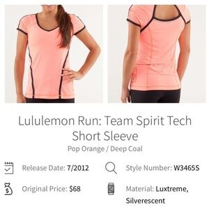 Lululemon Run Team Spirit Tech Short Sleeve